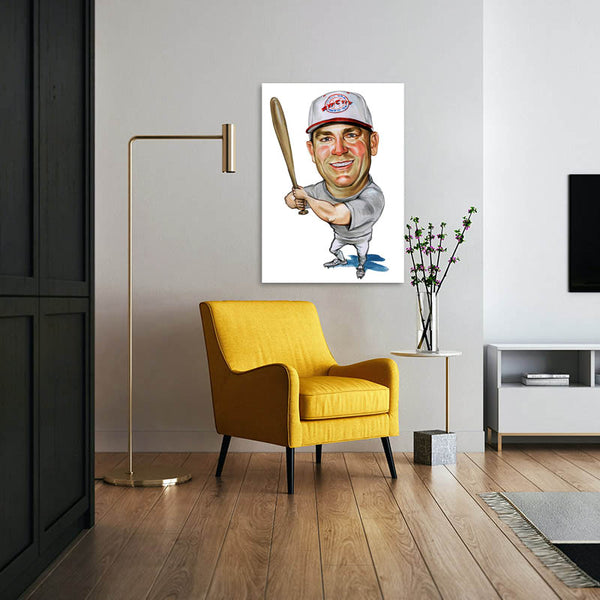 Karikatur vom Foto - Baseball (cdi129) - Lustige individuelle Karikatur vom eigenen Foto