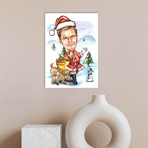 Karikatur vom Foto - Nikolaus (cdi497) - Lustige individuelle Karikatur vom eigenen Foto