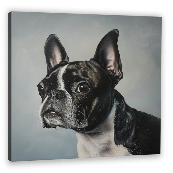 Retrato de perro sobre lienzo - pintura al óleo