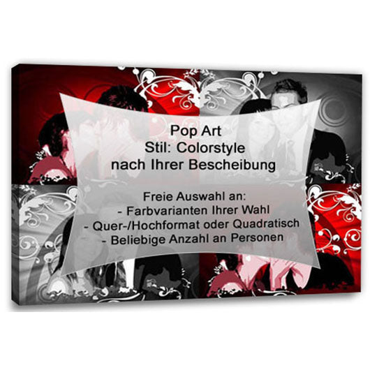 Pop-Art vom Foto - Colourstyle eigene Beschreibung (col100) - Künstlerisches Pop-Art Bild vom eigenen Foto