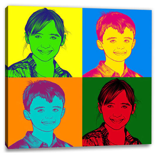 Pop-Art vom Foto - 4-Warhol pure 44 (wpu-4-44) - Künstlerisches Pop-Art Bild vom eigenen Foto