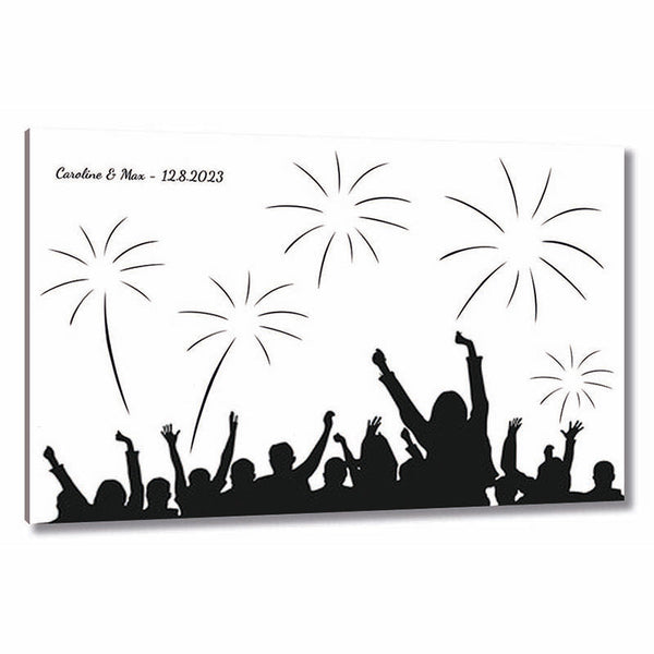 Fingerabdruck-Leinwand - Feuerwerk - Fingerabdruck Leinwand