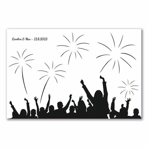 Fingerabdruck-Leinwand - Feuerwerk - Fingerabdruck Leinwand